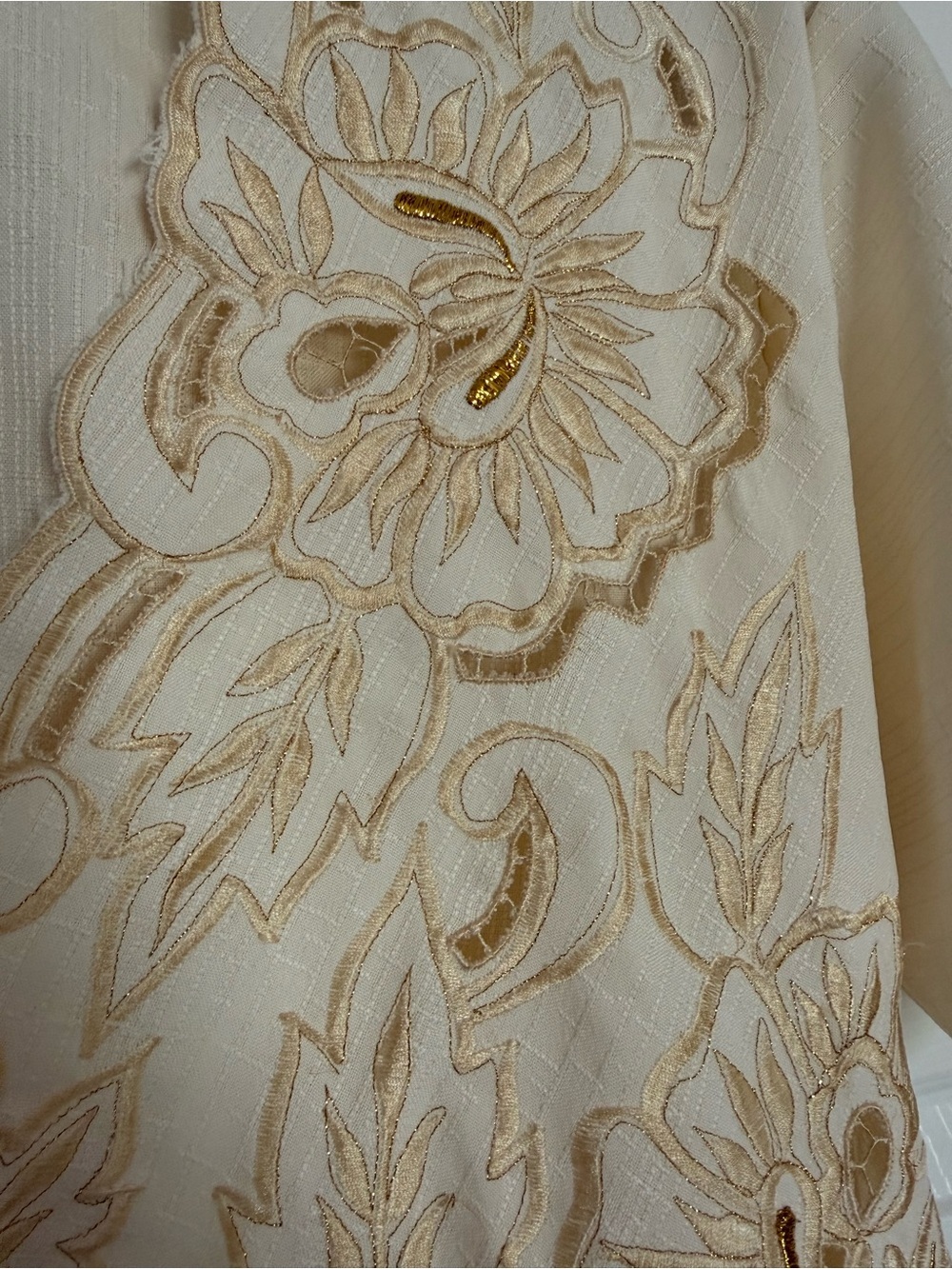 Vintage Cream Soutache Blouse Art Deco Romantic Coastal Grandmacore - Picture 6 of 8